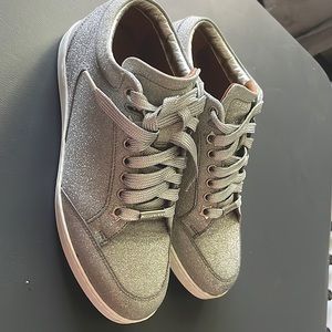Jimmy Choo silver glitter sneakers 36.5